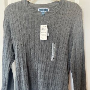 Karen Scott charcoal Heather grey pullover sweater M